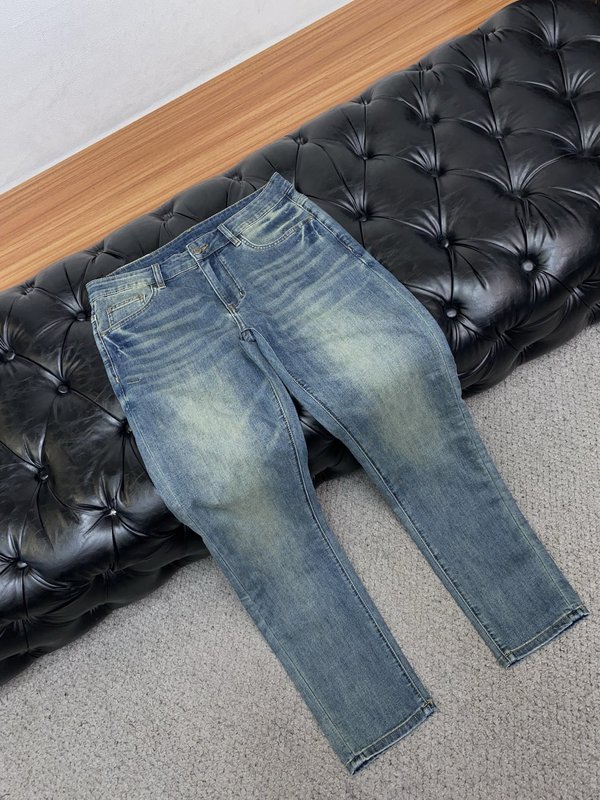 루이비통 남성용 고탄력 수입 데님 소재 청바지 001-216456