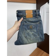 루이비통 남성용 고탄력 수입 데님 소재 청바지 001-216456