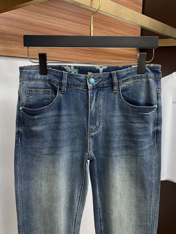 루이비통 남성용 고탄력 수입 데님 팬츠 001-216461