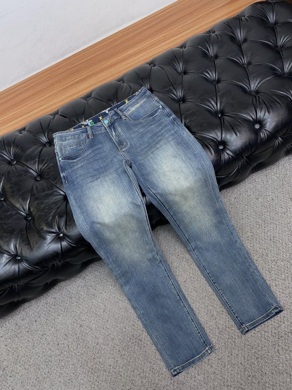 루이비통 남성용 고탄력 수입 데님 팬츠 001-216461