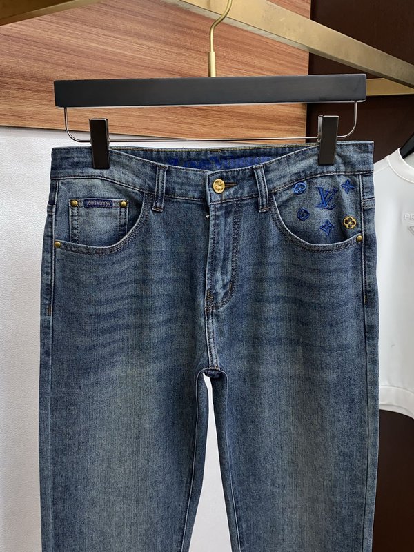 루이비통 남성 슬림 스트레이트 진 001-216463