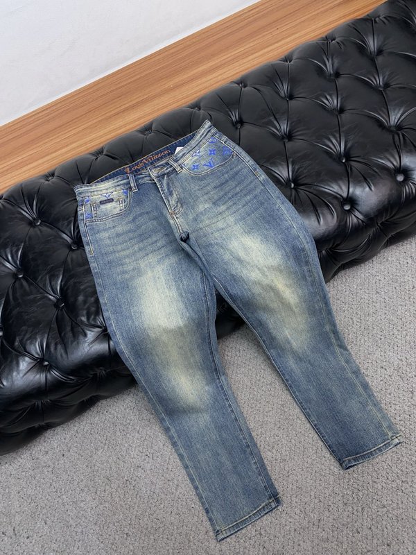 루이비통 남성 슬림 스트레이트 진 001-216466