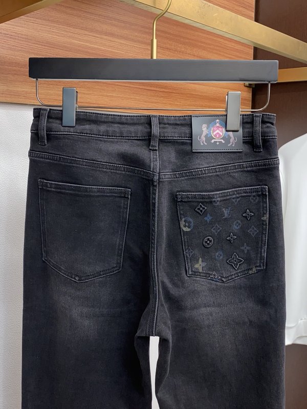 루이비통 남성 슬림 스트레이트 데님 진 001-216477