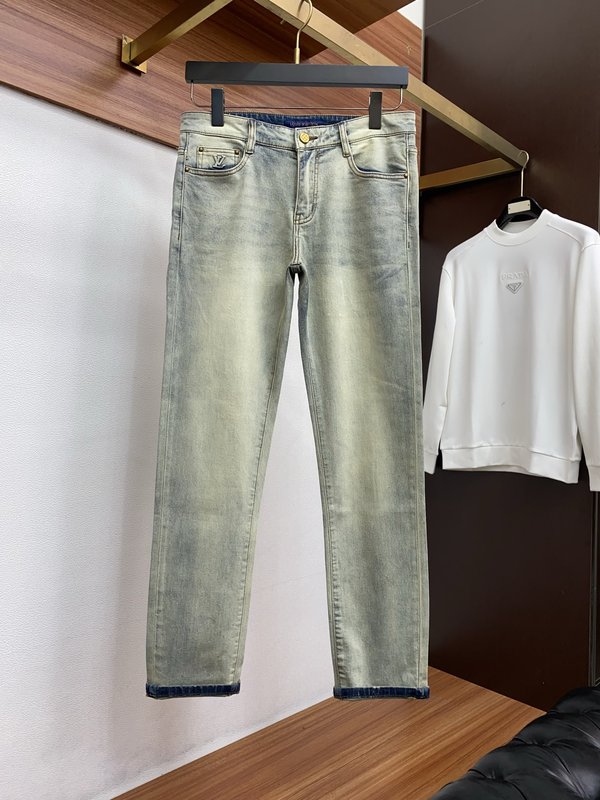 루이비통 남성 슬림 스트레이트 진 001-216478