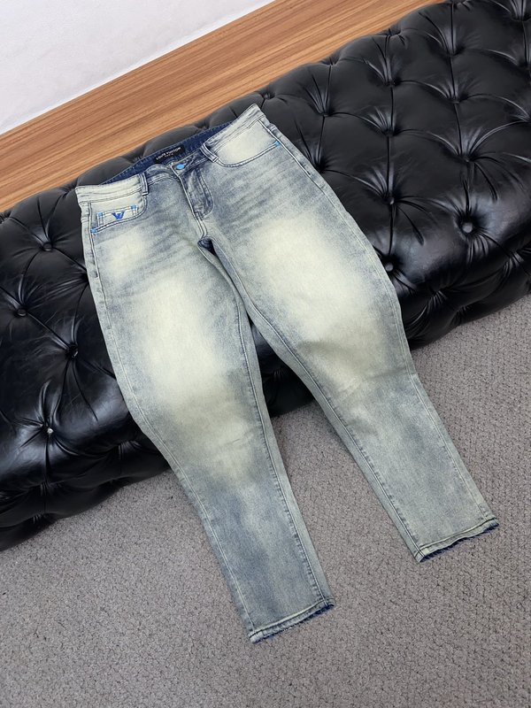 루이비통 남성 슬림 스트레이트 진 001-216485