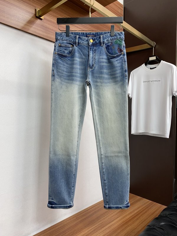 루이비통 남성 슬림 스트레이트 진 001-216487