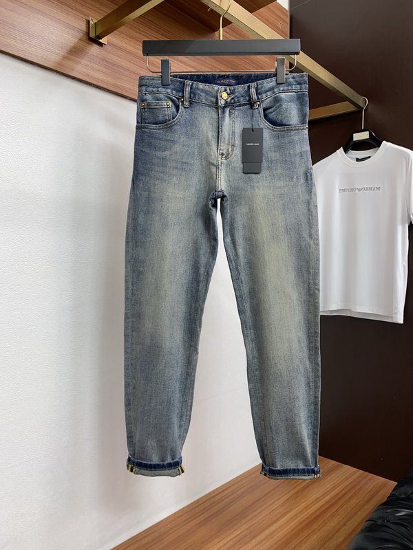 루이비통 남성 데님 슬림 스트레이트 진 001-216488