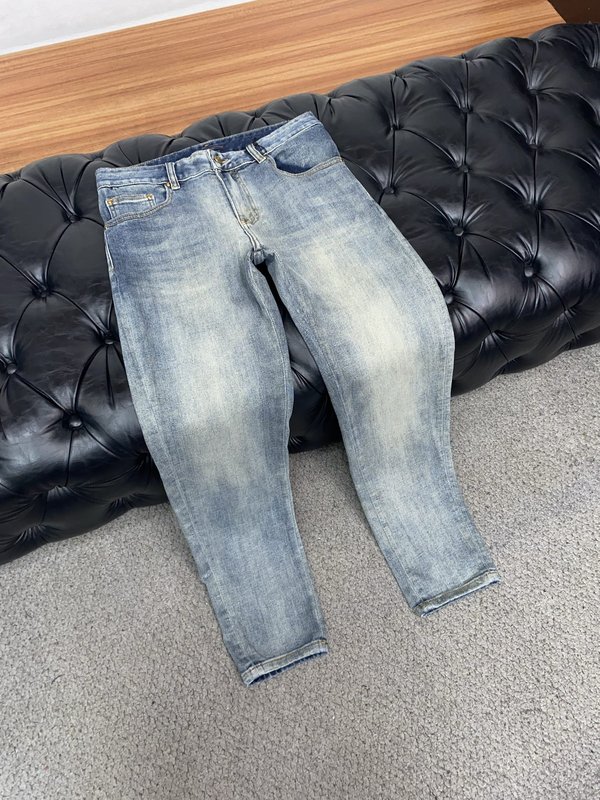 루이비통 남성 데님 슬림 스트레이트 진 001-216488