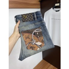 루이비통 남성 데님 슬림 스트레이트 진 001-216488