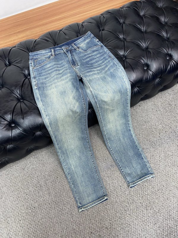 루이비통 남성용 고탄력 수입 데님 팬츠 001-216489