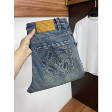 루이비통 남성용 고탄력 수입 데님 팬츠 001-216489