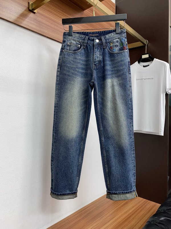 루이비통 남성 슬림 스트레이트 진 001-216490