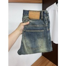루이비통 남성 워싱 스트레치 데님 진 001-216494