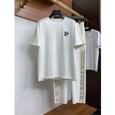 루이비통 남성 코튼 반팔 긴바지 세트 001-216510