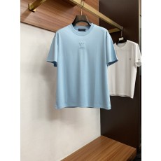 루이비통 남성 머서라이즈드 코튼 반팔 티셔츠 001-216515