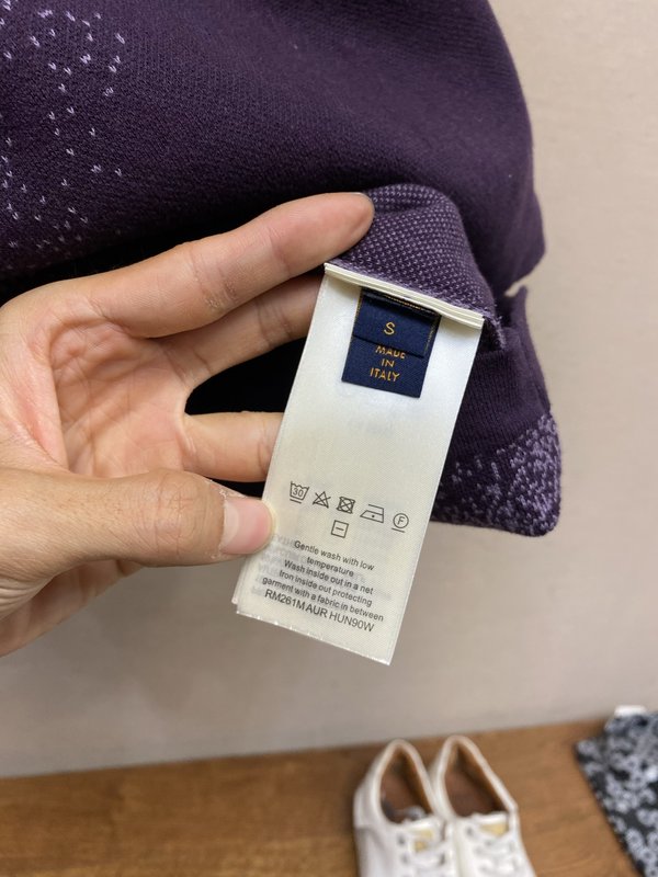 루이비통 모노그램 자카드 반팔 티셔츠 001-216521