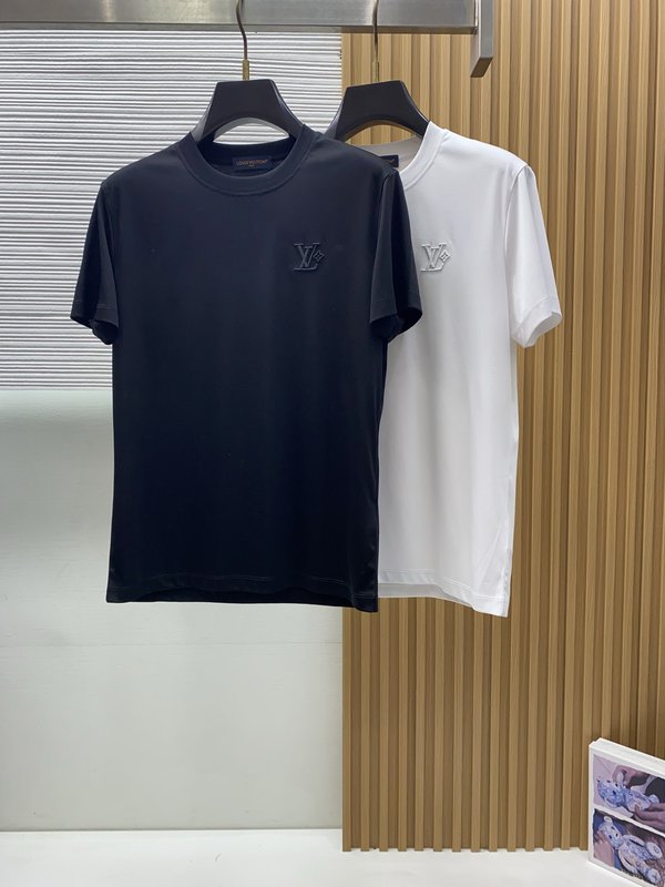 루이비통 남성 머서라이즈드 코튼 반팔 티셔츠 001-216545