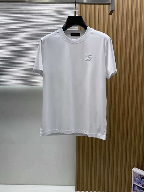 루이비통 남성 머서라이즈드 코튼 반팔 티셔츠 001-216545