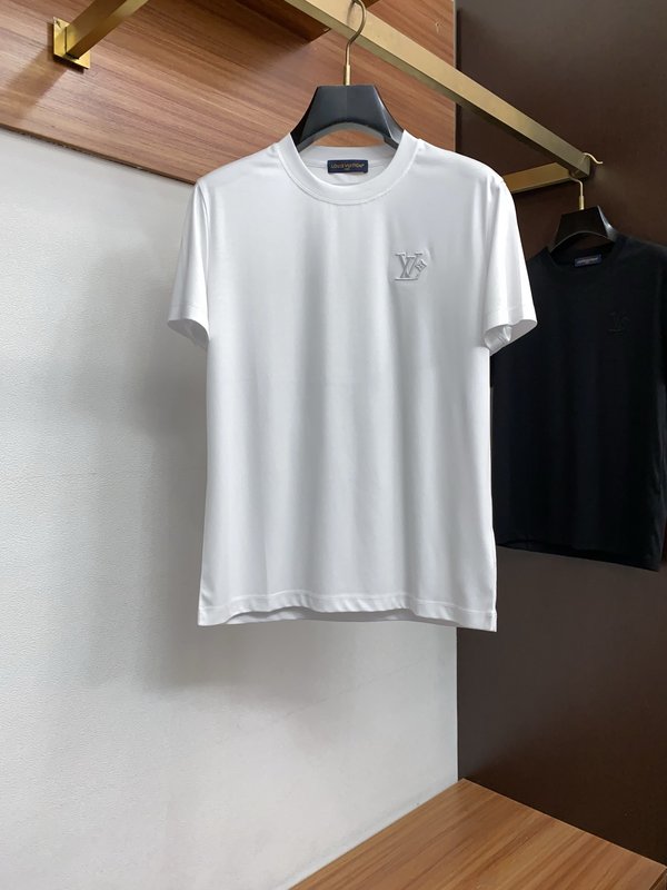 루이비통 남성 머서라이즈드 코튼 반팔 티셔츠 001-216551