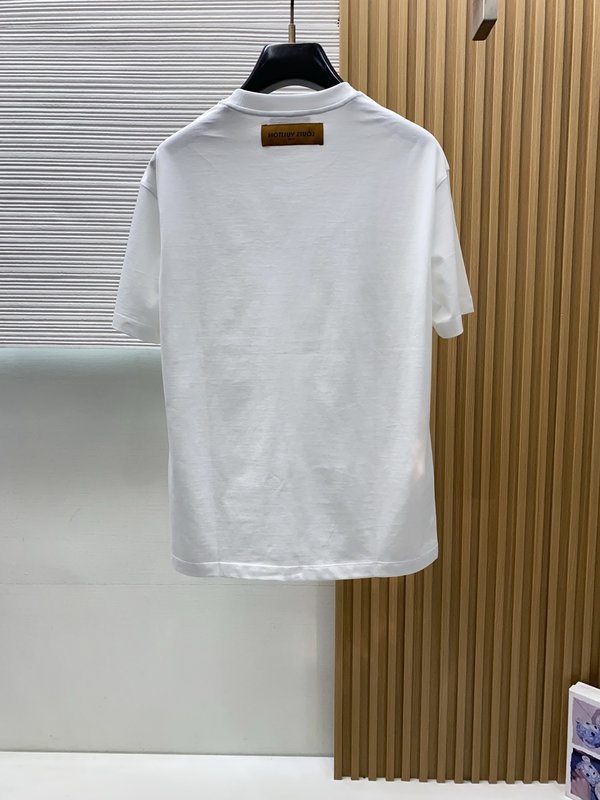 루이비통 남성 머서라이즈드 코튼 반팔 티셔츠 001-216560