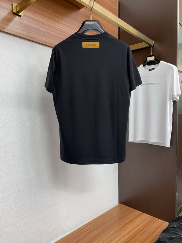 루이비통 남성 머서라이즈드 코튼 반팔 티셔츠 001-216562