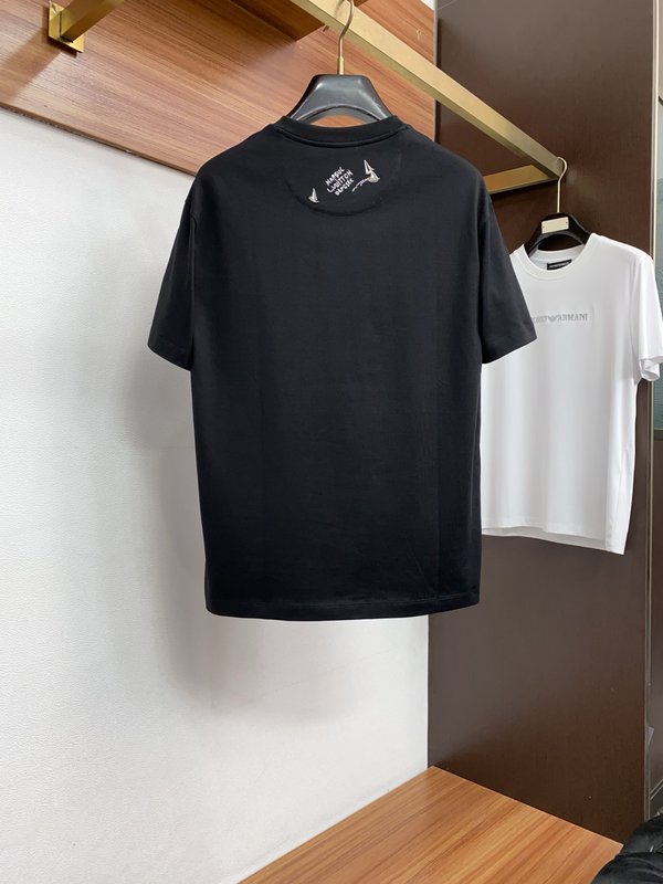 루이비통 남성 머서라이즈드 코튼 반팔 티셔츠 001-216567