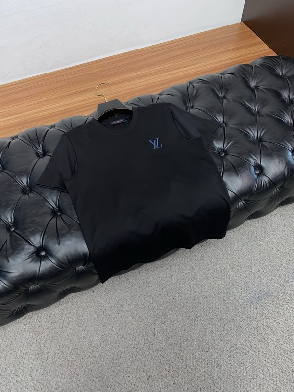 루이비통 남성 머서라이즈드 코튼 반팔 티셔츠 001-216574