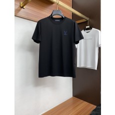 루이비통 남성 머서라이즈드 코튼 반팔 티셔츠 001-216574