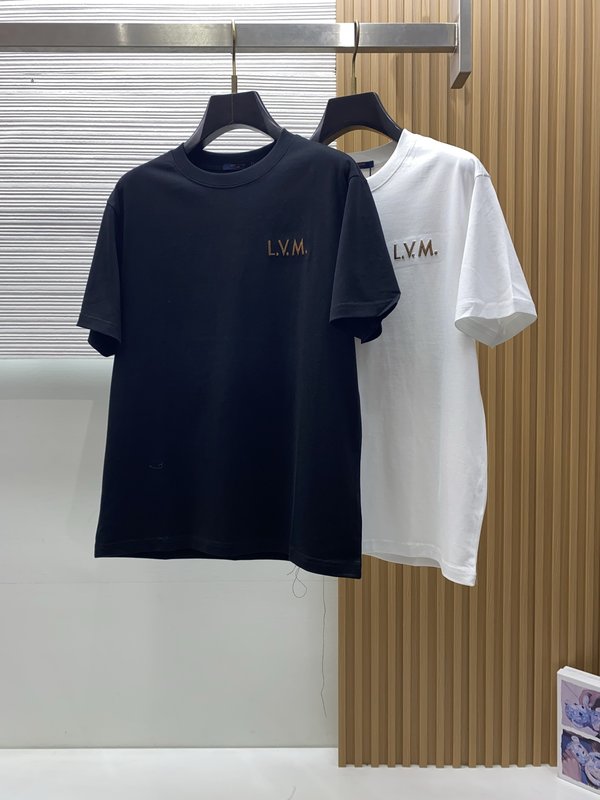루이비통 남성 머서라이즈드 코튼 반팔 티셔츠 001-216575