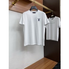 루이비통 남성 머서라이즈드 코튼 반팔 티셔츠 001-216579