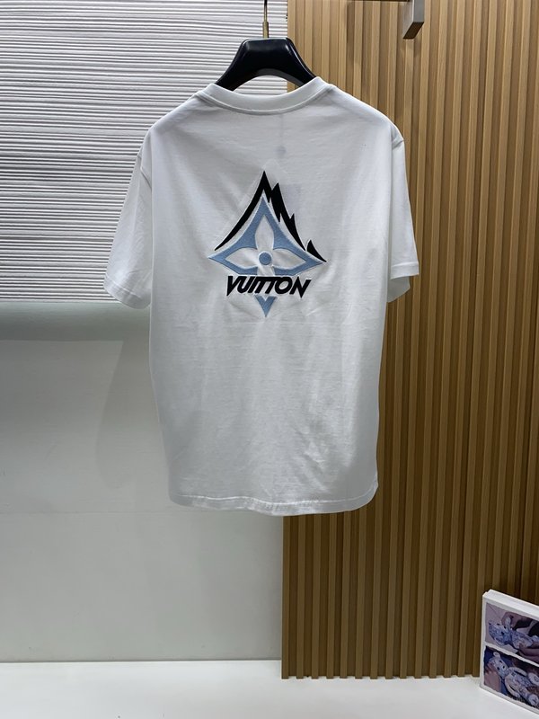 루이비통 남성 머서라이즈드 코튼 반팔 티셔츠 001-216580