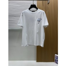 루이비통 남성 머서라이즈드 코튼 반팔 티셔츠 001-216580