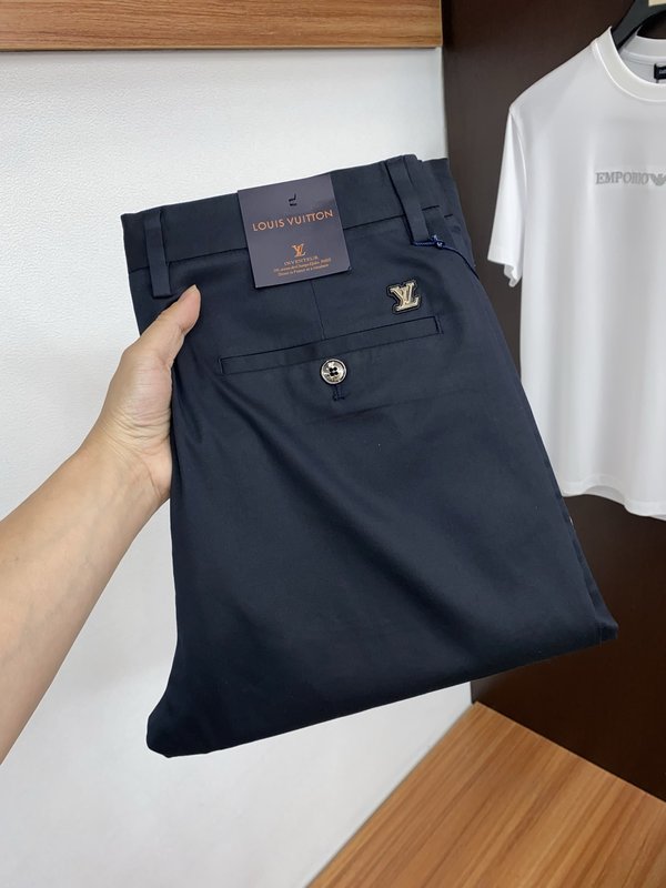 루이비통 남성 워싱 데님 캐주얼 정장 바지 001-216589
