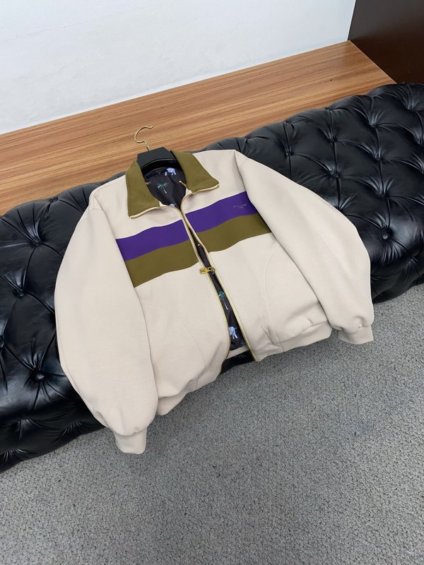루이비통 컬러 블록 스트라이프 지퍼 자켓 001-216617