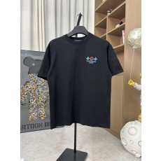 루이비통 클로버 자수 라운드넥 반팔 티셔츠 001-216641