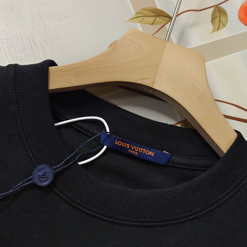루이비통 레터링 동물 자수 반팔 티셔츠 001-216649