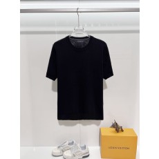 루이비통 올오버 로고 라운드 니트 반팔 티셔츠 001-216736