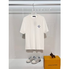 루이비통 오로라 그라데이션 골드 프린팅 라운드넥 반팔 001-216770