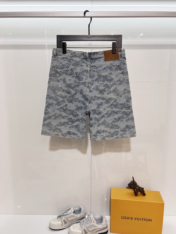 루이비통 암문 모노그램 자카드 데님 숏팬츠 001-216773