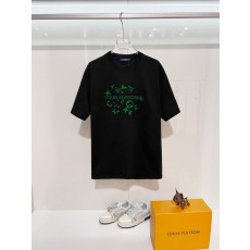 루이비통 남성 코튼 라운드넥 반팔 티셔츠 001-216779