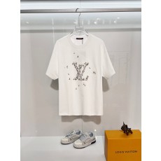 루이비통 라운드넥 반팔 티셔츠 세일링 자수 001-216782