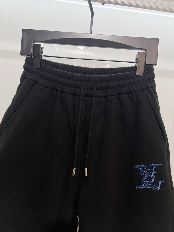 루이비통 클래식 블루 자수 캐주얼 반바지 001-216793