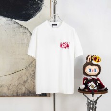 루이비통 플록킹 다이아몬드 로고 라운드 티셔츠 001-216797