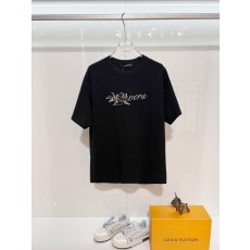 루이비통 울프 헤드 자수 라운드 티셔츠 001-216801