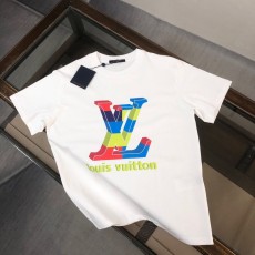 루이비통 남성 여름 라운드넥 반팔 티셔츠 001-216844