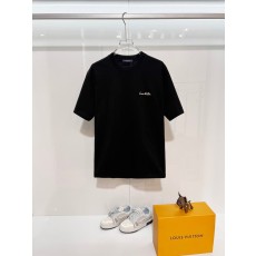 루이비통 플록킹 다이아몬드 로고 라운드넥 반팔 티셔츠 001-216890