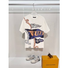 루이비통 클래식 컬러 블록 로고 반팔 티셔츠 001-216941
