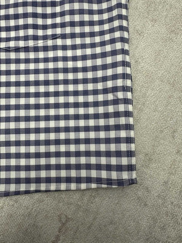 셀린 VICHY 체크 자수 숏 셔츠 001-216990