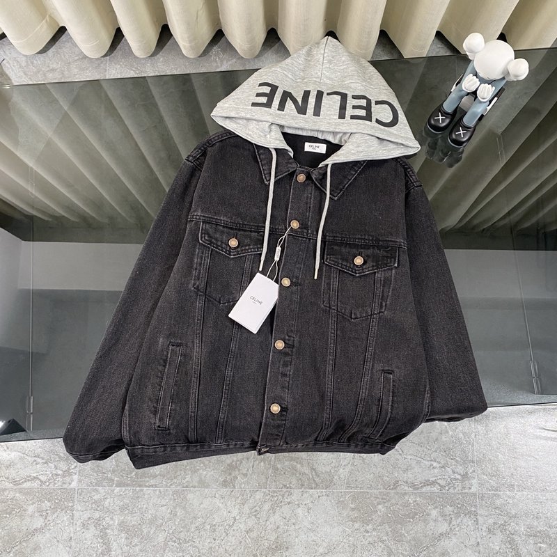 셀린 남녀공용 후드 데님 자켓 001-217046