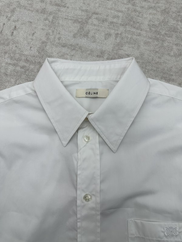 셀린 화이트 자수 포켓 셔츠 001-217067